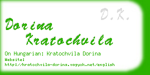 dorina kratochvila business card